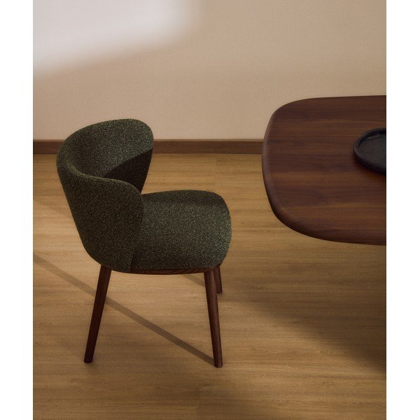 Zöld kárpitozott étkezőfotel Ciselia – Kave Home-image-2