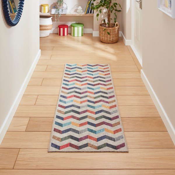 Mosható futószőnyeg 76x230 cm Coral Multi – Think Rugs-image-1