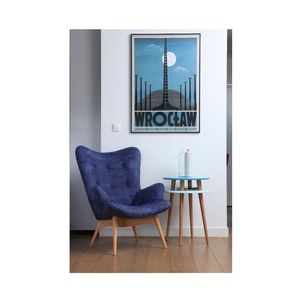 UFO világos türkiz dohányzóasztal, ⌀ 45 cm - Ragaba-image-1