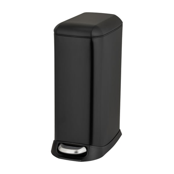 Matt fekete acél pedálos szemetes 12 l Design – Wenko