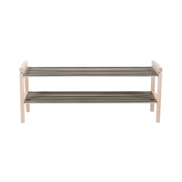 Natúr színű tölgyfa cipőtartó Confetti – Rowico-image-2