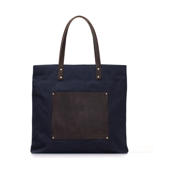 Lou's kék-fekete vintage maxi táska - O My Bag