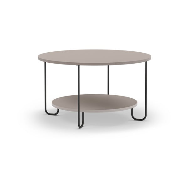 Szürke kerek dohányzóasztal ø 80 cm Tonka – Marckeric-image-2