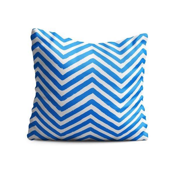 Blue Zig Zag gyerekpárna, 40 x 40 cm - OYO Kids