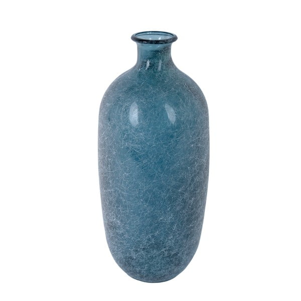Napoles kék újrahasznosított üveg váza, magasság 31 cm - Ego Dekor