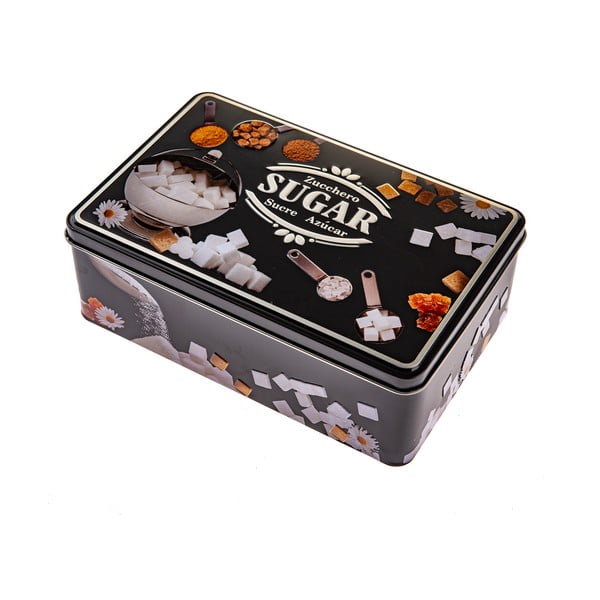 Fém cukortartó doboz Black3D – Dakls