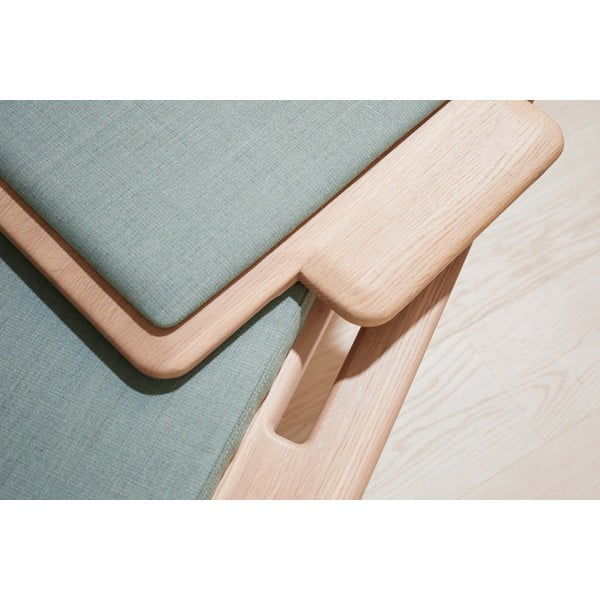 Világoszöld-natúr színű gyapjú pad Elba - Hammel Furniture-image-3