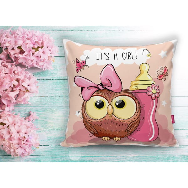 Gyerek párnahuzat 43x43 cm Girl Owl – Mila Home-image-2