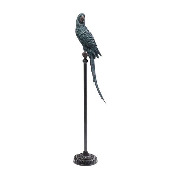 Kék-zöld dekorációs papagáj szobor - Kare Design