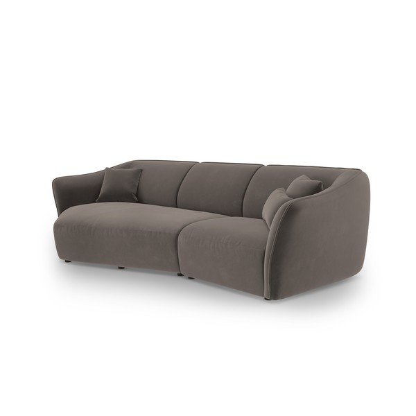 Barna bársony sarokkanapé Tokyo – Cosmopolitan Design-image-2