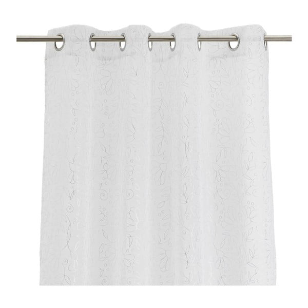 Fehér-ezüstszínű fényáteresztő függöny 140x260 cm Pucka – Casa Selección