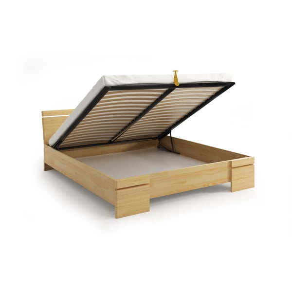 Sparta Maxi kétszemélyes ágy borovi fenyőből tárolóhellyel, 180 x 200 cm - Skandica-image-4