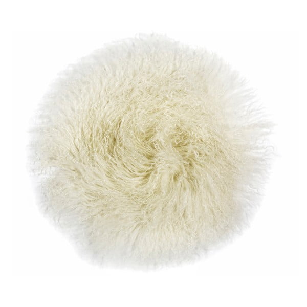Tibetan fehér szőrme ülőpárna, 35 x 35 cm - Arctic Fur