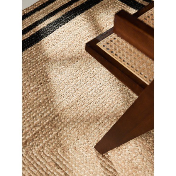 Fekete-natúr színű kétoldalas-kézi szövésű juta szőnyeg 120x170 cm Jutta – Hanse Home-image-2