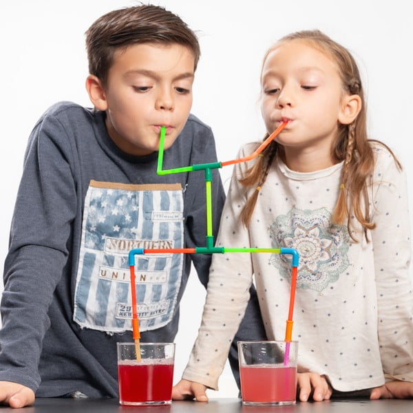 Playz Kidz Drinking Straws gyerek építőjáték - InnovaGoods