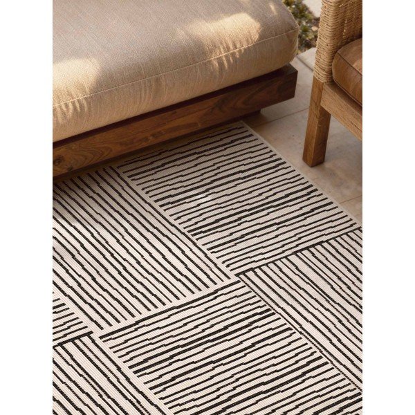 Fekete-krémszínű kültéri-beltéri szőnyeg 160x230 cm Haringey Nightingale – Ted Baker-image-2