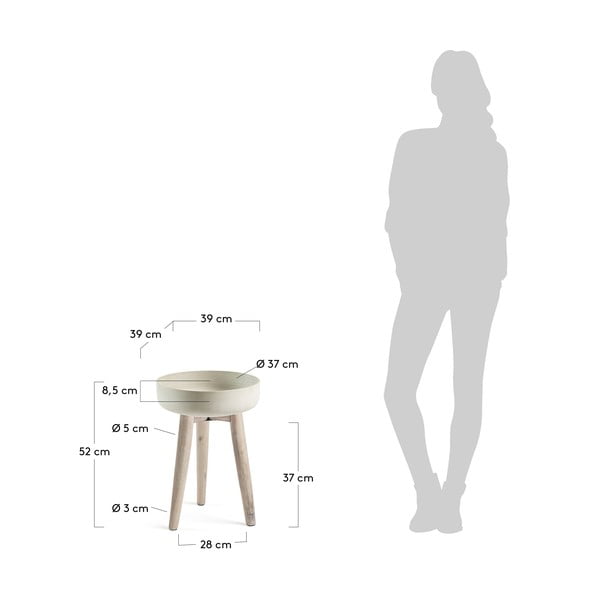 Stahl szürke virágtartó állvány, ⌀ 39 cm - La Forma-image-4