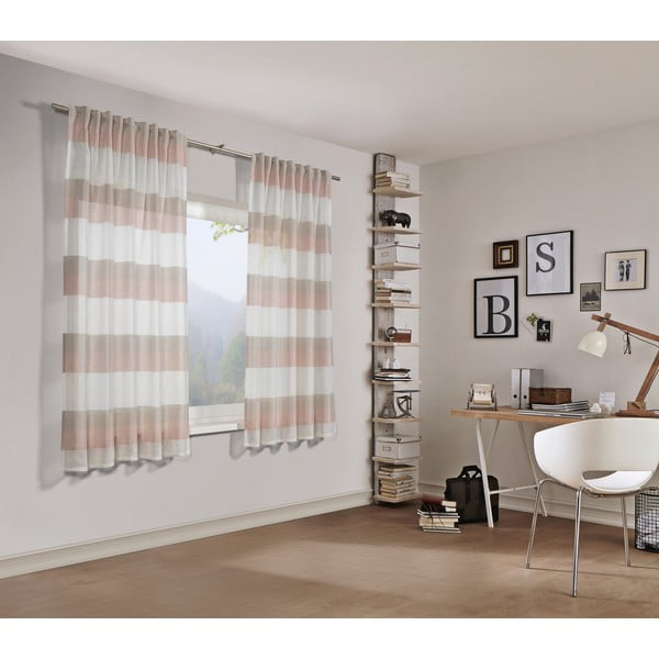 Rózsaszín átlátszó függöny 175x140 cm Etamine - Gardinia-image-2