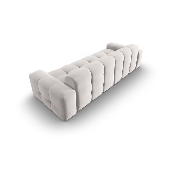 Világosszürke bársony kanapé 255 cm Kendal – Micadoni Home-image-4