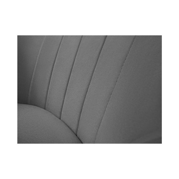 Sardaigne szürke bársony fotel - Mazzini Sofas-image-3