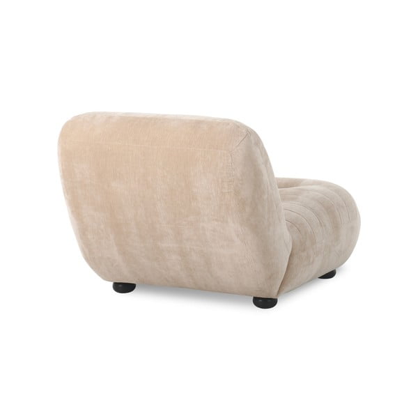 Bézs bársony fotel Wyatt – Dutchbone-image-3