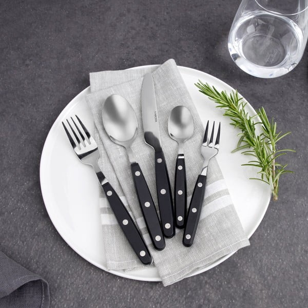 Oslo feketenyelű rozsdamentes acél kanál - Nirosta-image-1