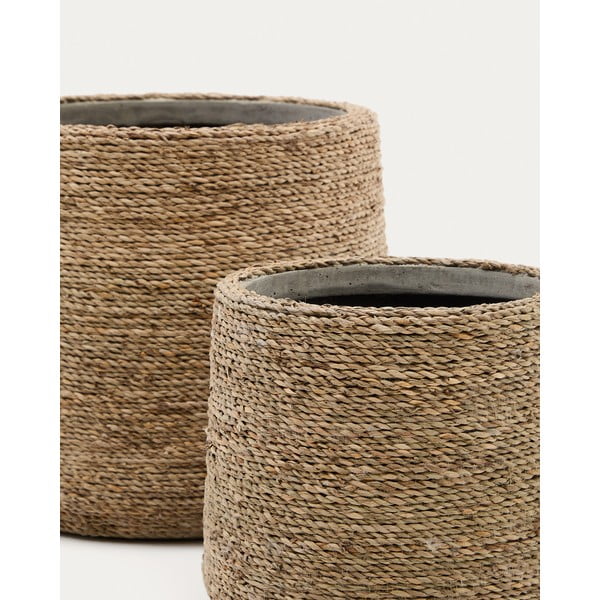 Cement kaspó szett 2 db-os ø 35 cm Sigal – Kave Home-image-1