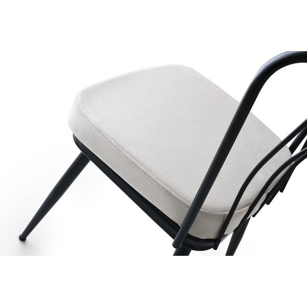 Fehér-fekete fém étkezőszék szett 2 db-os Yildiz – Kalune Design-image-4