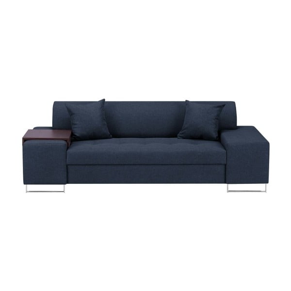 Orlando kék kanapé, ezüstszínű lábakkal, 220 cm - Cosmopolitan Design