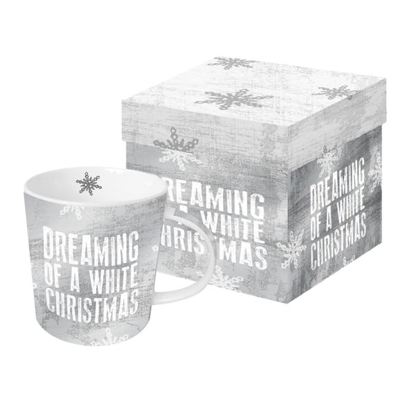 Dreaming of Christmas porcelán bögre karácsonyi motívummal, díszdobozban, 350 ml - PPD