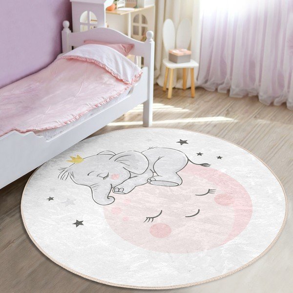 Fehér gyerek szőnyeg ø 120 cm Comfort – Mila Home-image-2