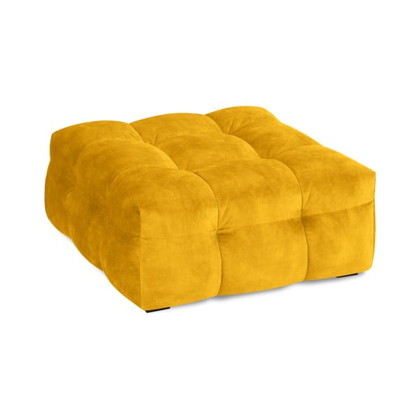 Vesta sárga bársony puff - Windsor & Co Sofas-image-4