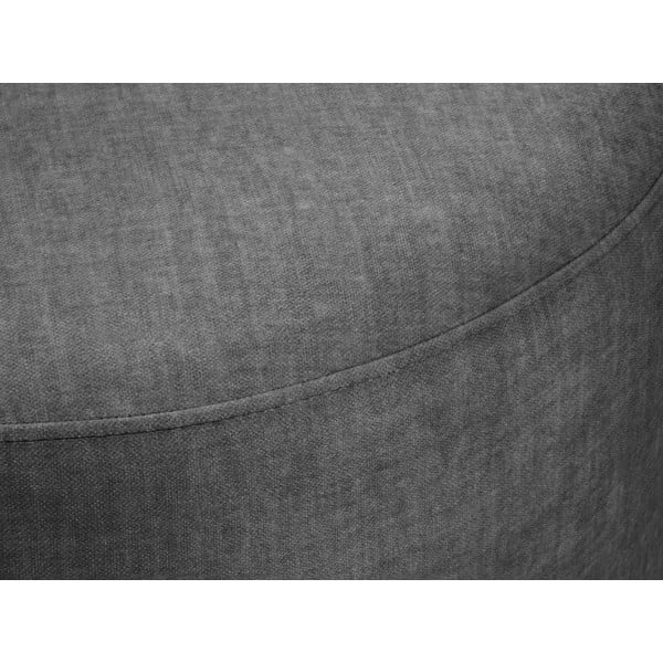 Debbie szürke bársony puff, ø 68 cm - Mazzini Sofas-image-1