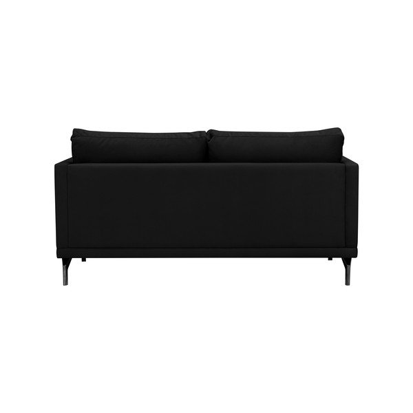 Jupiter fekete kétszemélyes kanapé, fekete lábakkal - Windsor & Co Sofas-image-3