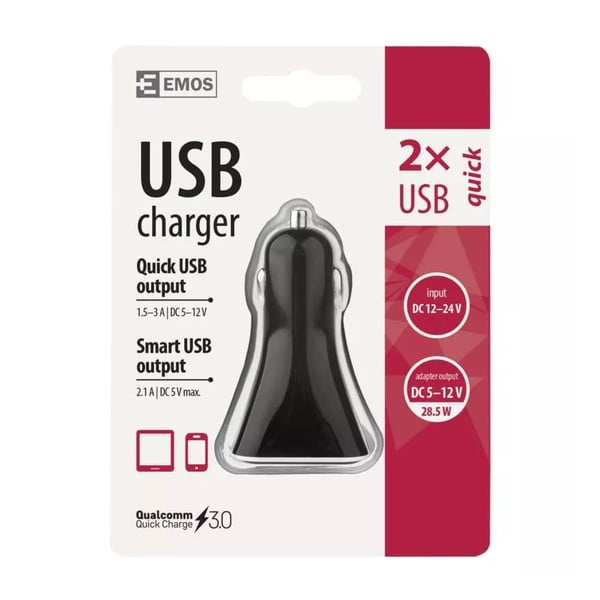 USB autós töltő Quick Auto - EMOS-image-1