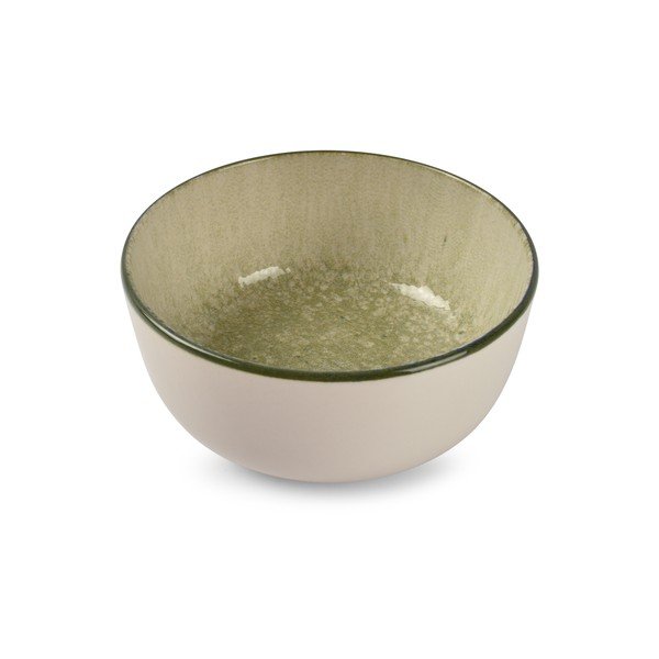 Zöld-krémszínű kőedény tálka 740 ml Gravel – ONA