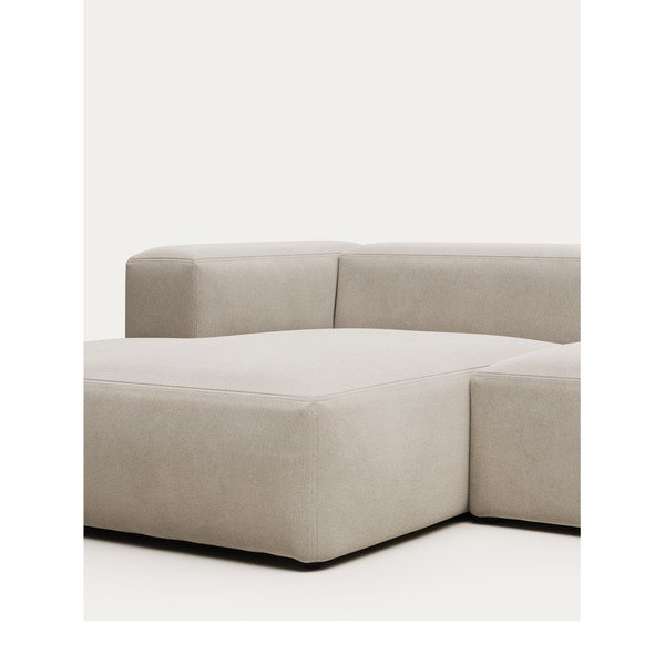 Bézs sarokkanapé (bal oldali) Blok – Kave Home-image-1