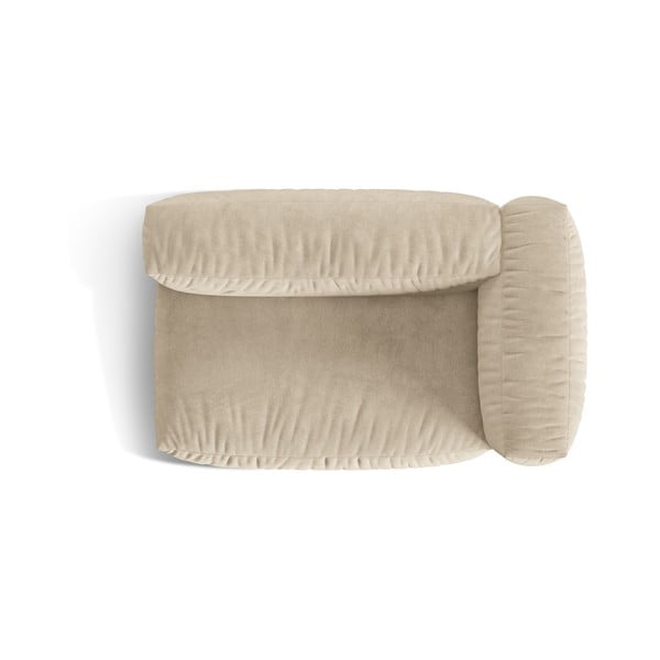 Bézs bársony kanapé modul (jobb oldali) Martina – Micadoni -image-3