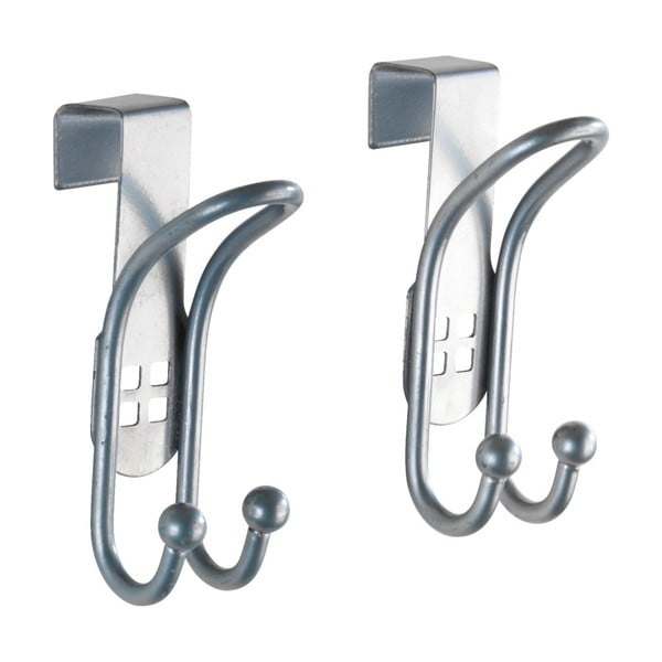 Door Hook 2 db-os ezüstszínű akasztó szett ajtóra - Wenko-image-1