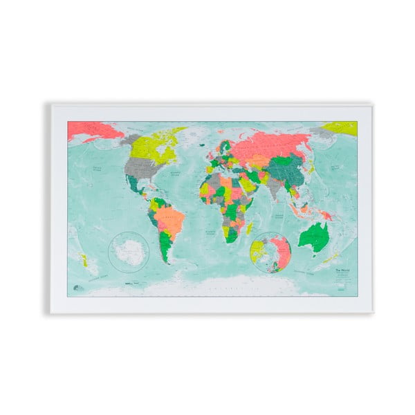 Winkel Tripel világtérkép áttetsző borítással, 100 x 65 cm - The Future Mapping Company