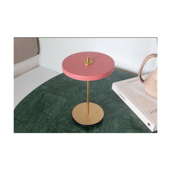Rózsaszín LED dimmelhető asztali lámpa fém búrával (magasság 31 cm) Asteria Move – UMAGE-image-3