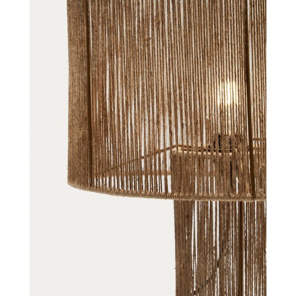 Natúr színű asztali lámpa juta búrával (magasság 54 cm) Pontos – Kave Home-image-4