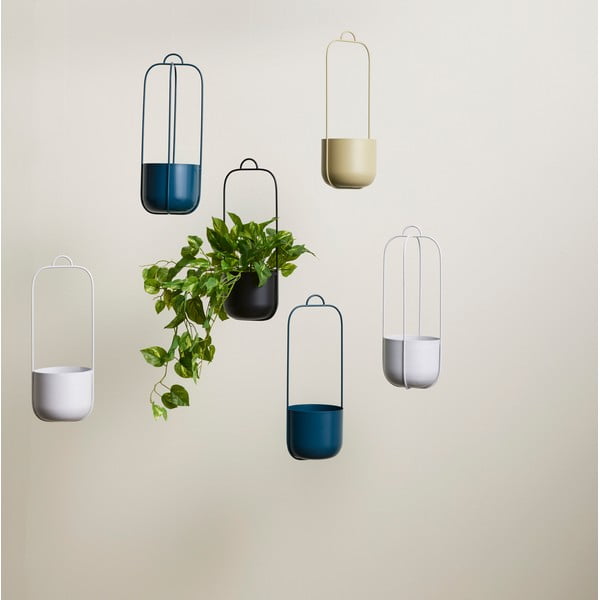 Kék fém függő kaspó szett 2 db-os ø 16 cm Lotus - Hübsch-image-1