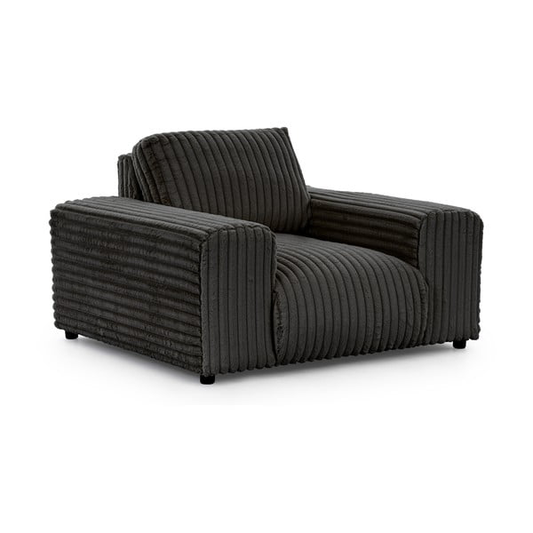 Sötétszürke kordbársony fotel Justin – Ropez