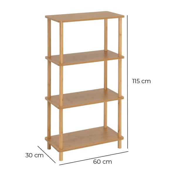 Natúr színű polcos állvány 60x115 cm – Casa Selección-image-4