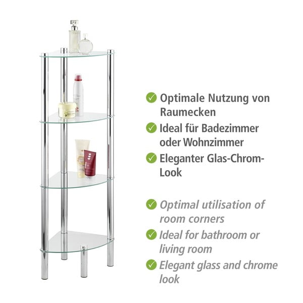 Corner 4 szintes sarokpolc - Wenko-image-3