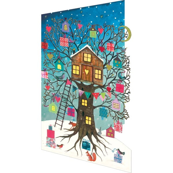Karácsonyi üdvözlőkártya készlet 5 db-os Treehouse - Roger la Borde