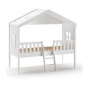 Fehér házikó alakú-magasított gyerekágy 90x200 cm Housebed – Vipack