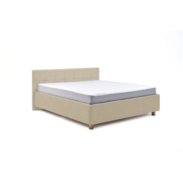 Leda bézs kétszemélyes ágy tárolóhellyel, 180 x 200 cm - AzAlvásért