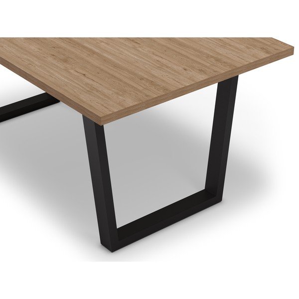 Étkezőasztal tölgyfa dekoros asztallappal 100x180 cm Francesca – Marckeric-image-4